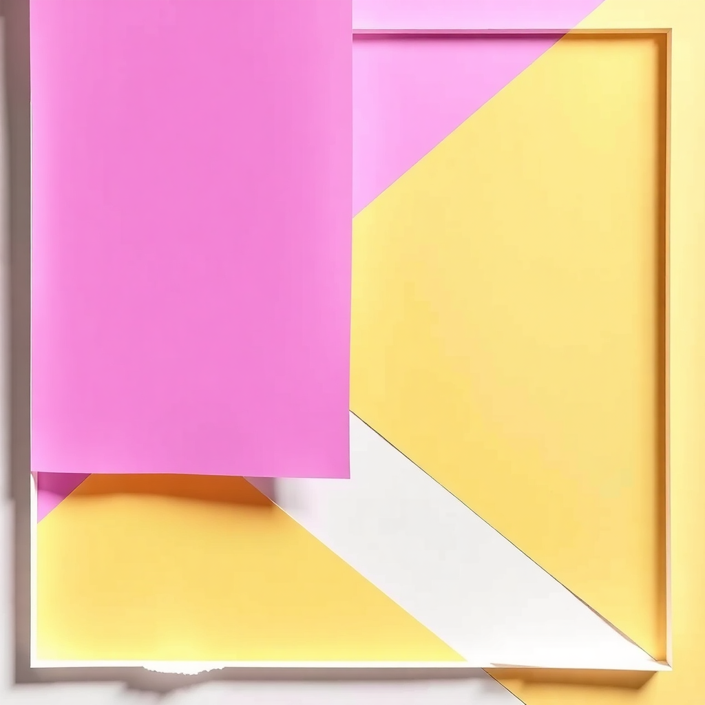 Composición abstracta de papeles de colores para un debate de rebranding