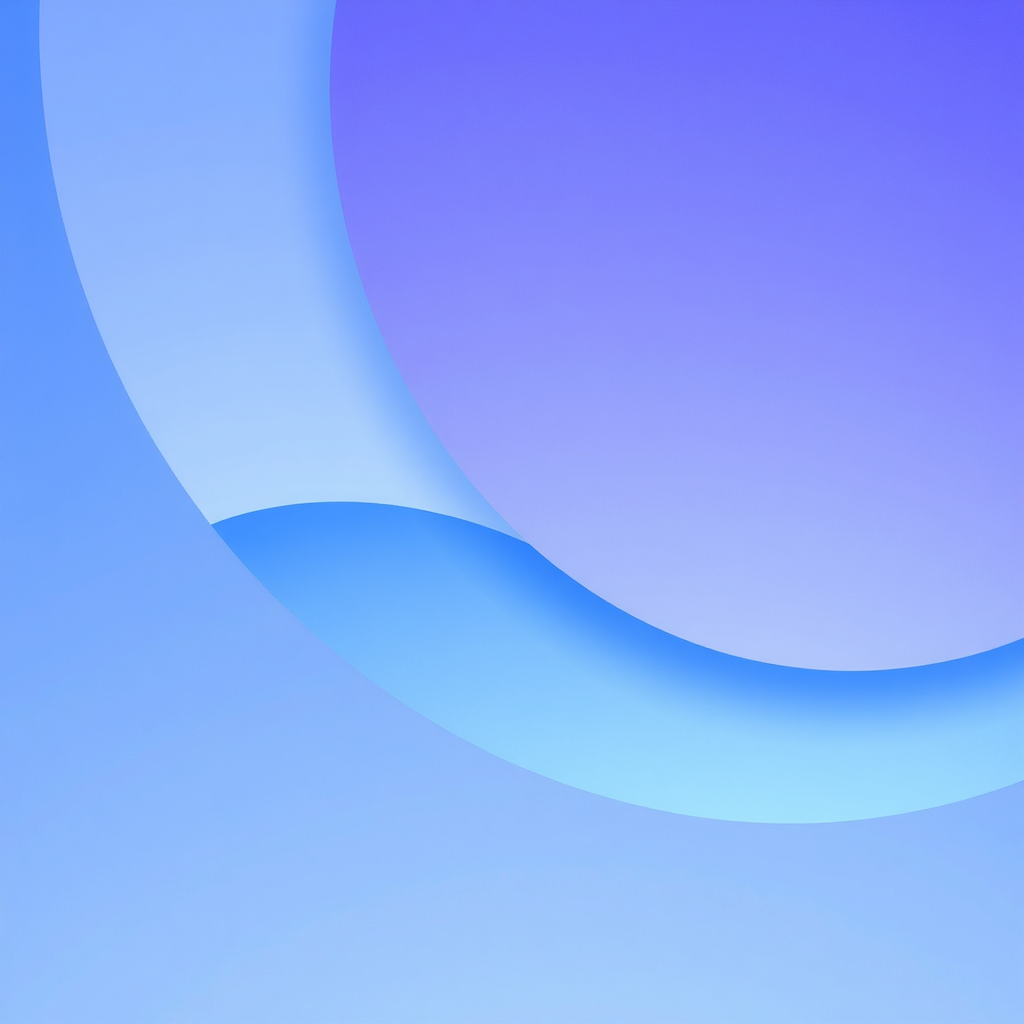 Composición abstracta azul y violeta sobre un cambio de identidad de marca tecnológica