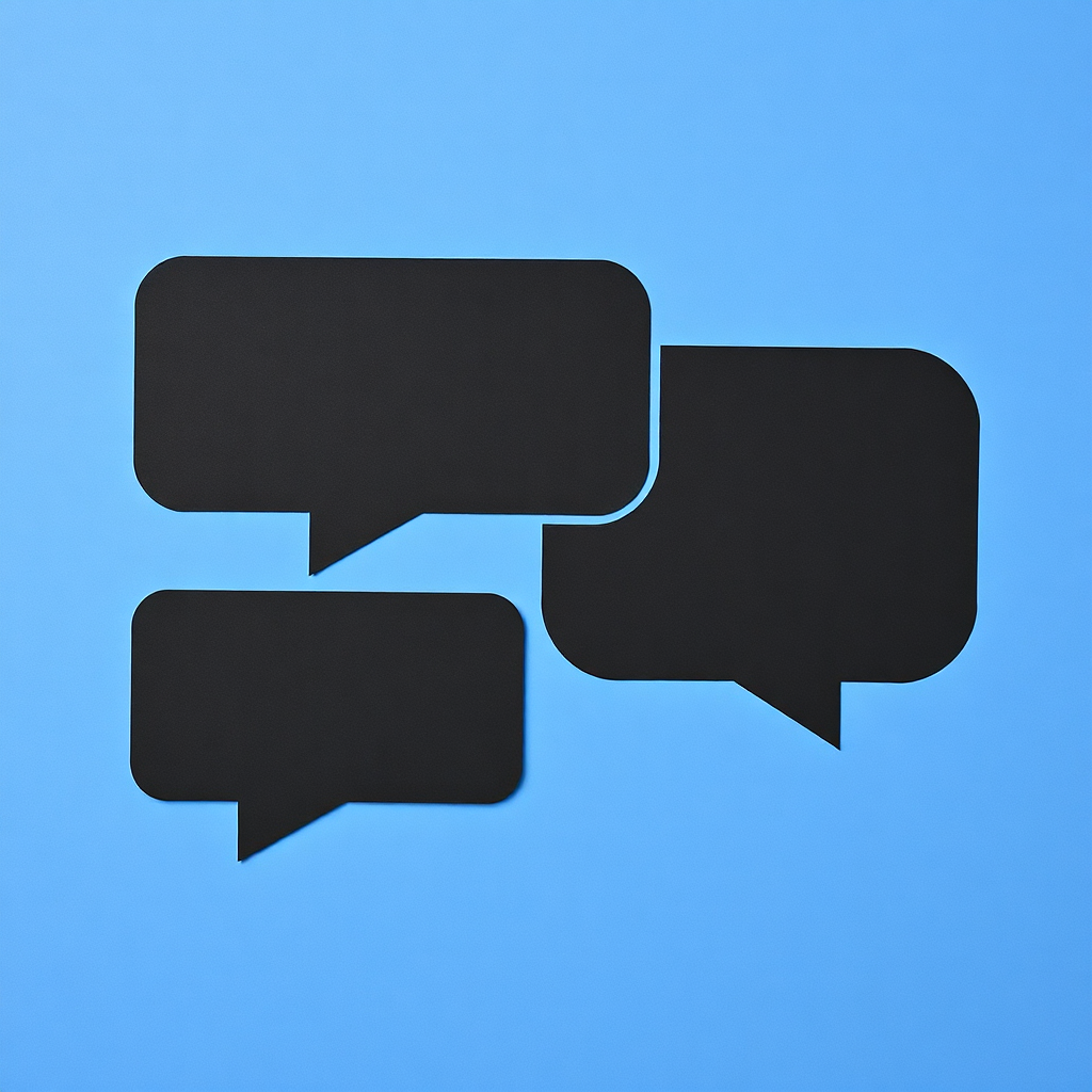 Composición abstracta azul y negra sobre un debate de rebranding en redes sociales
